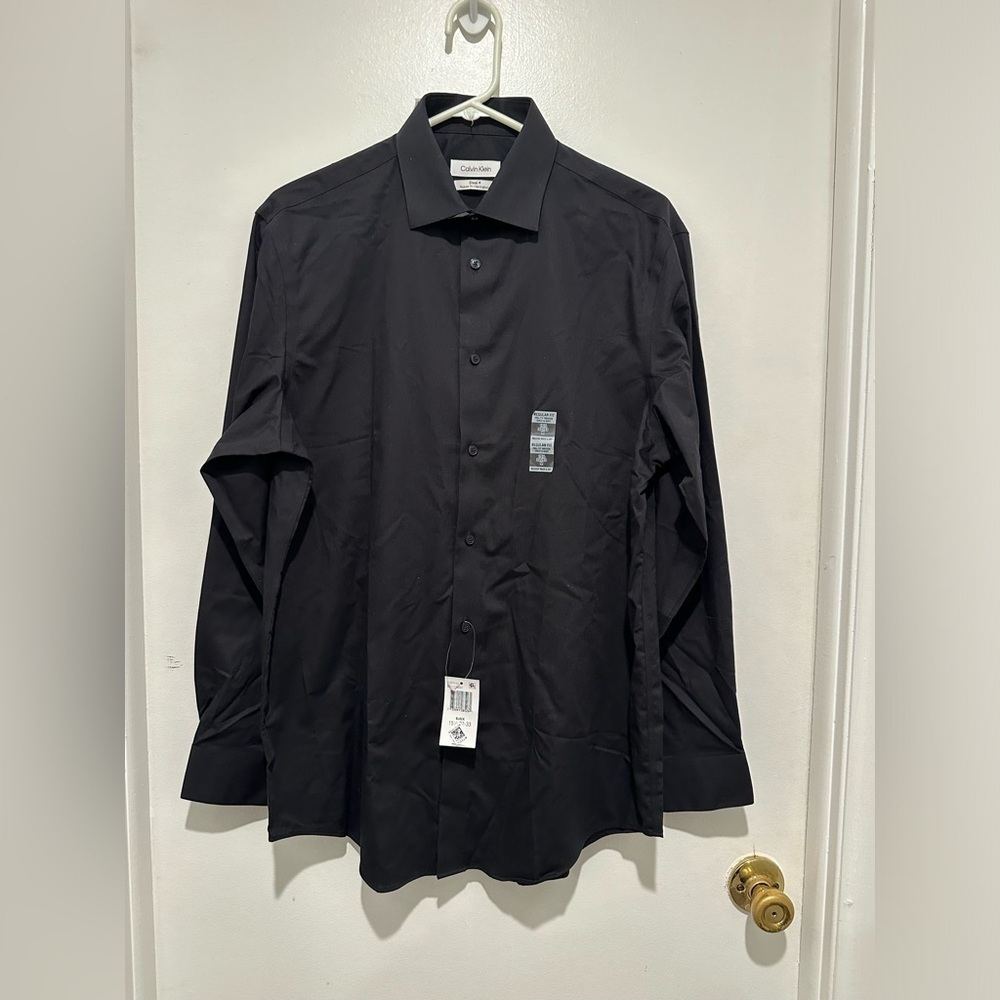Calvin Klein black button down shirts